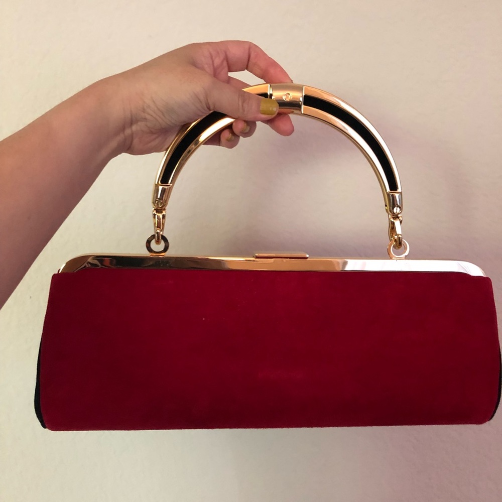Never used Bilmain for H&M clutch bag in red.